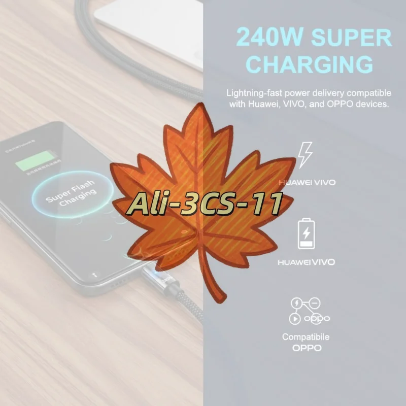 240W PD3.1 Nylon Braided USB-C Cable – Super Fast Charging & Data Sync for Samsung, Xiaomi, Huawei Phones, 6A E-Marker Supported