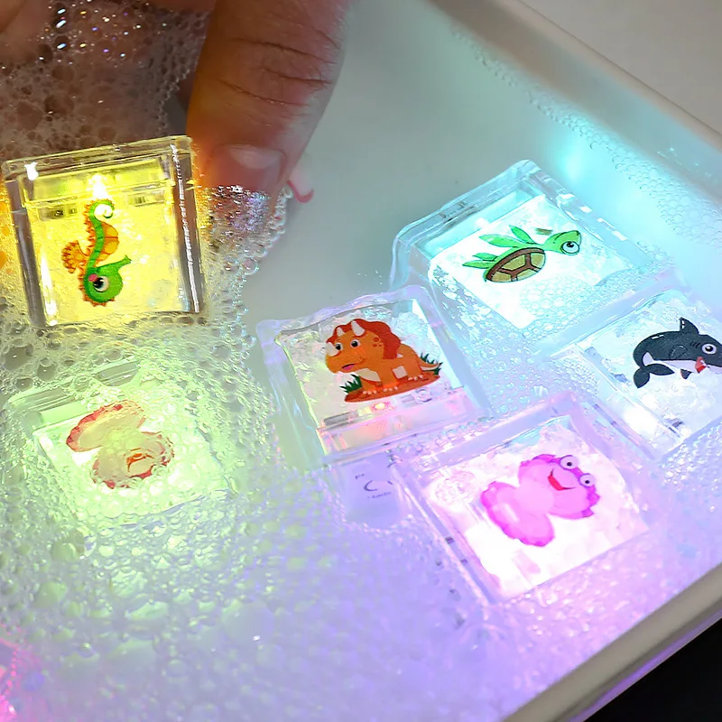 1/3pcs Baby Bath Toys Bathtub LED Light Up Toys Colorful Changing Waterproof Underwater Lights Bath Toys for Boys Girls Gift