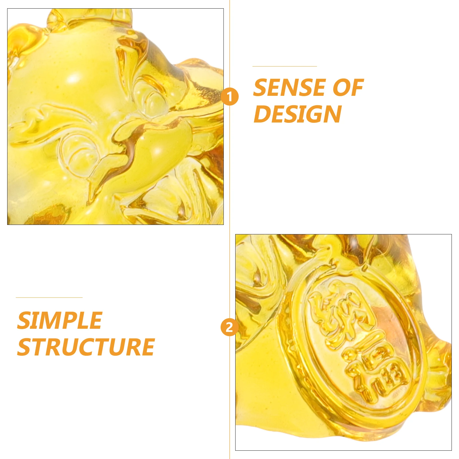 

2pcs Crystal Dragon naments White Animal Decor Collectibles Figurine Statue Smooth Surface Sturdy Desk Decor Miniature