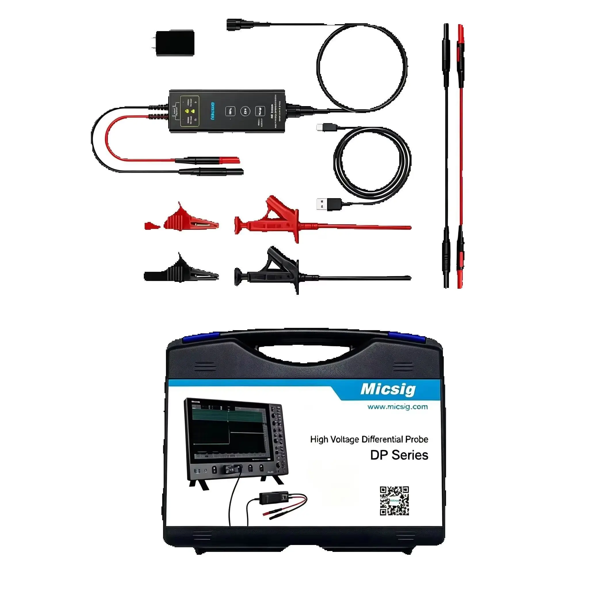 Micsig High Voltage Differential Probe DP Series DP700/DP1500/DP3000/DP701/DP1501/DP3001/DP702/DP1502/DP3002