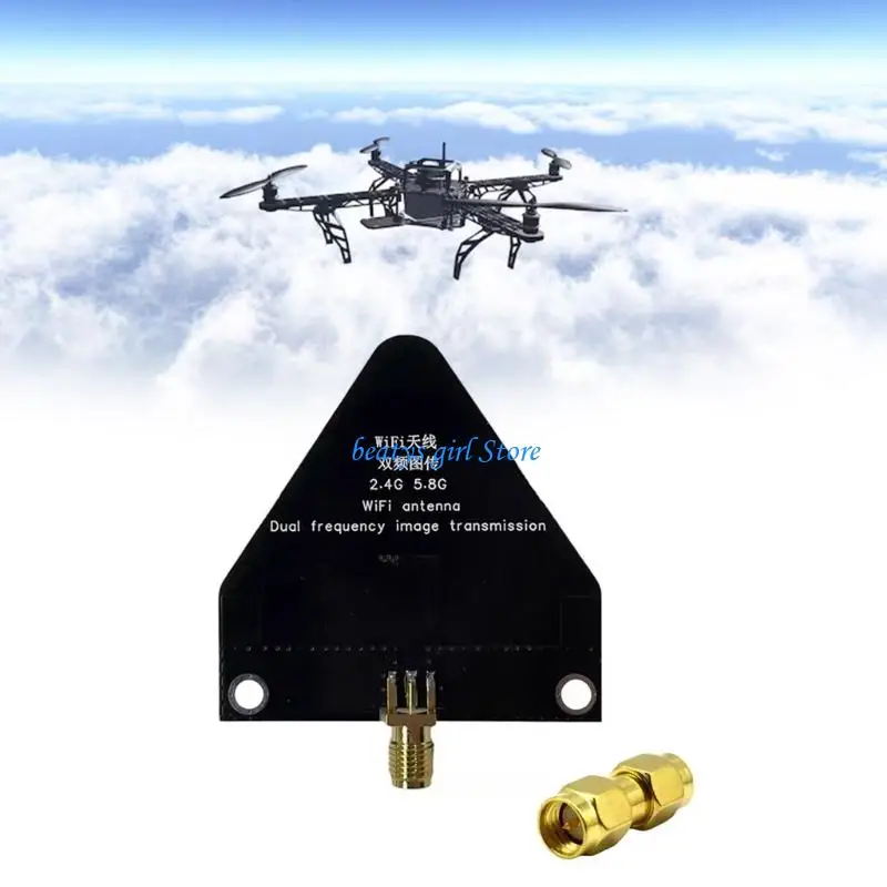 C7AB AMA-K Connector Double Band WiFi Antennas 2.4G/5.8G Double Frequency Images Transmission Surveying Antennas Linear