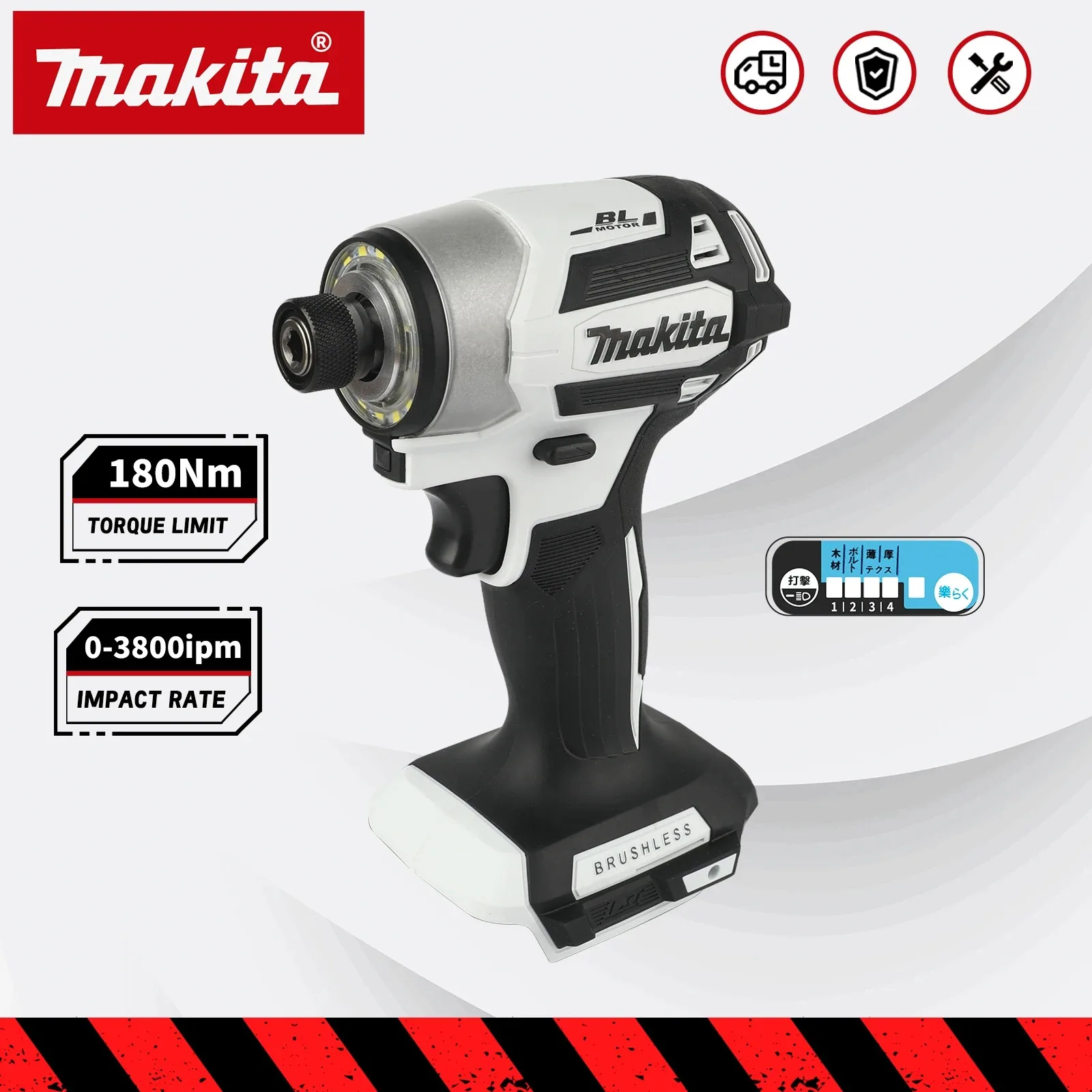 

Бесщеточная дрель Makita DTD173, белая, 180 Нм, 3600 об/мин, электрический инструмент для дома, ремонта, DIY, деревообработки, с режимом T-образного хвата