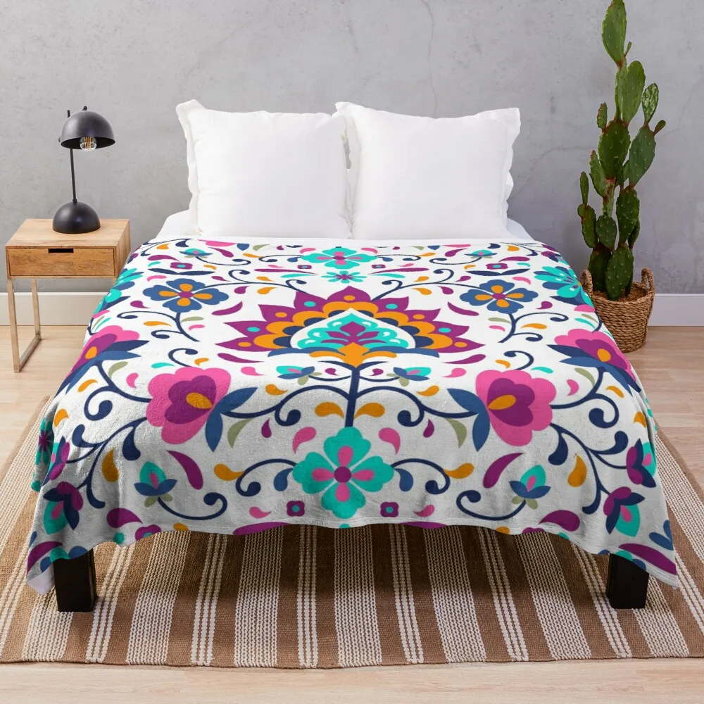 

best art working mexican floral colourful exotic flowers Throw Blanket Stuffed Blankets Blanket Luxury