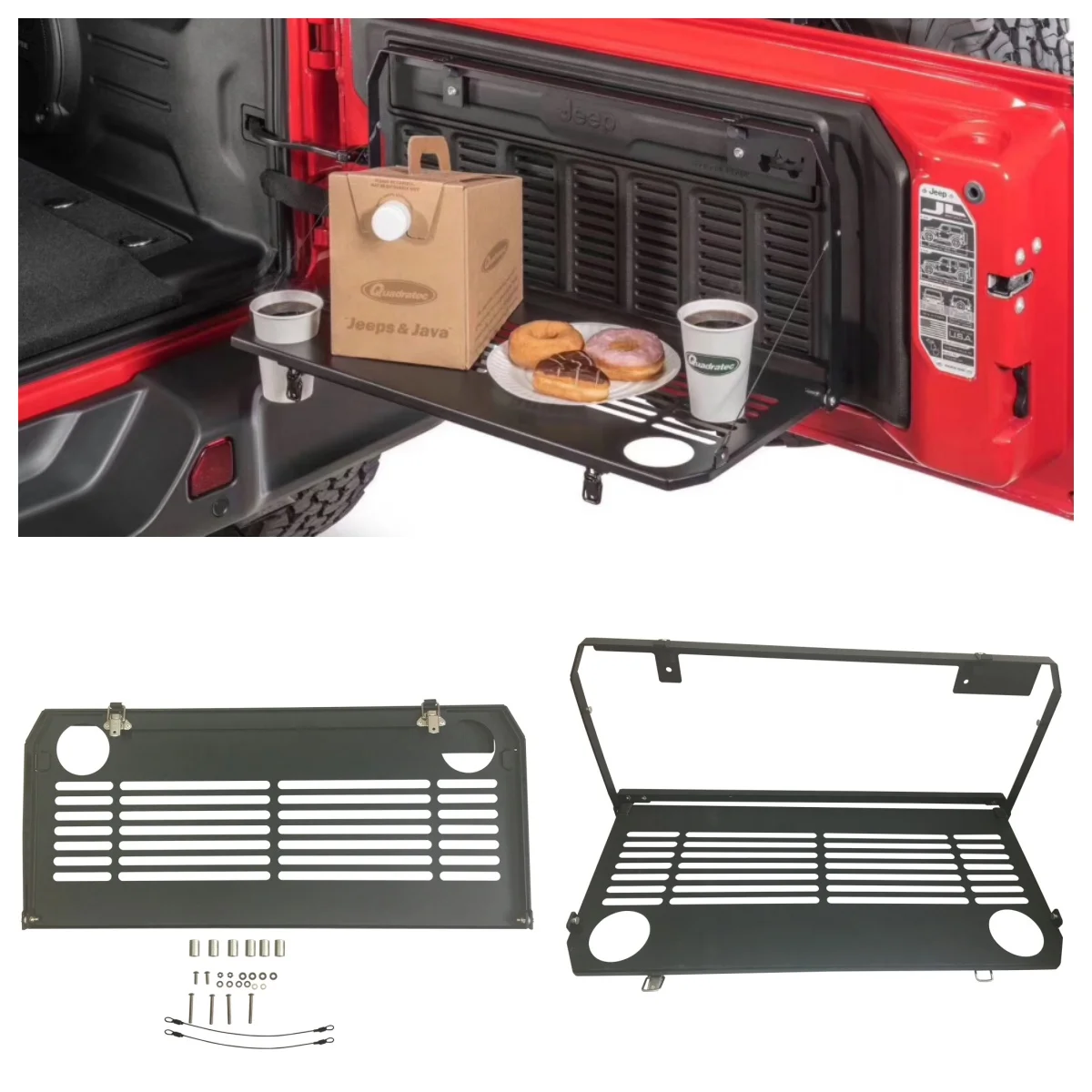 Foldable Tailgate Table Cargo Shelf JL1042 for Jeep JL for Wrangler 2018-2024