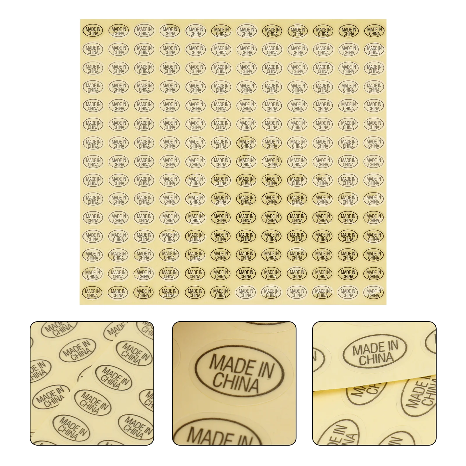 

11700 Pcs Wall Stickers Decor Yellow Background Black Freezer Labels Waterproof