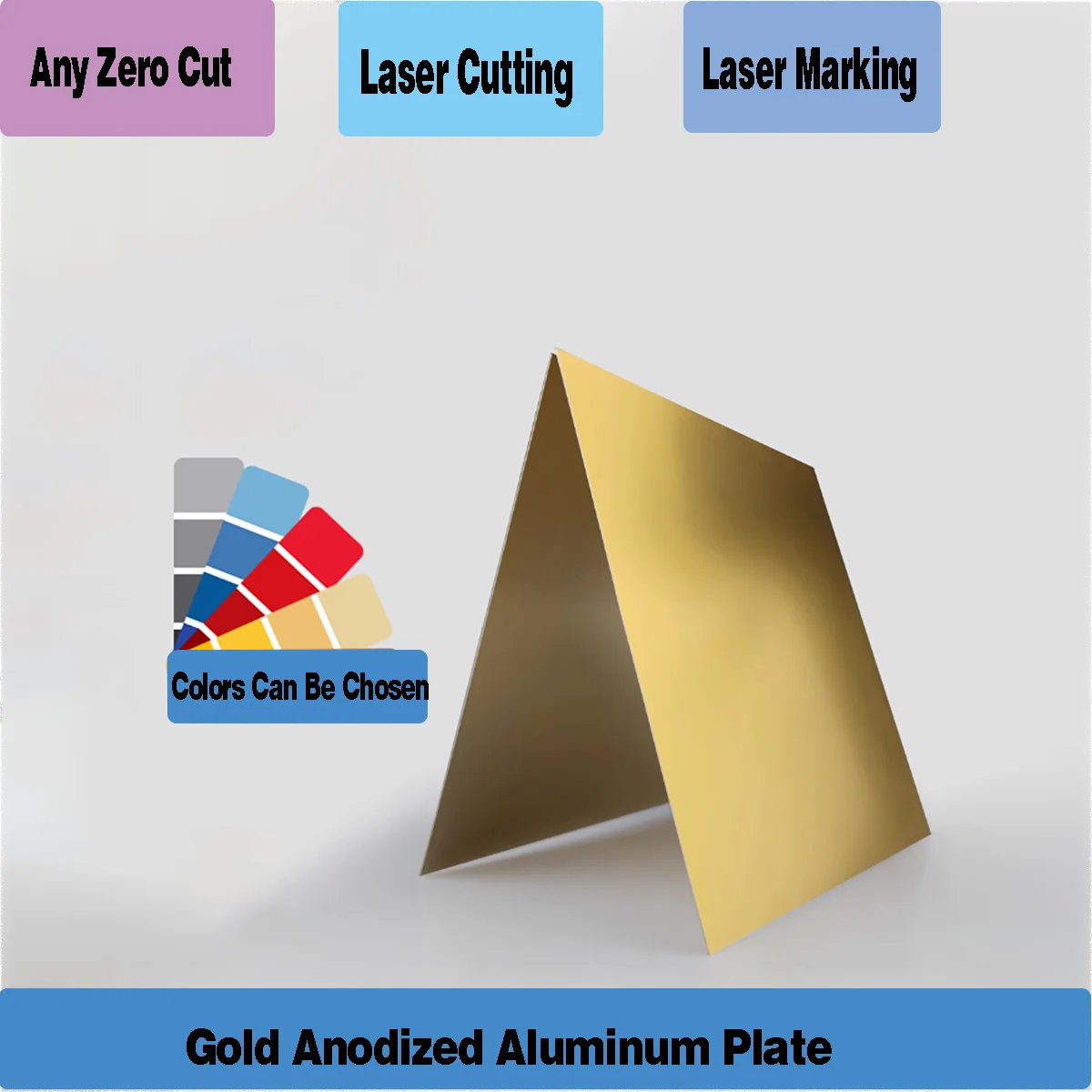 

Aluminum Plate/Gold Aluminum Alloy Anodized Aluminum Sheet/Customization Of Non-Standard Parts THK 0.5-2mm