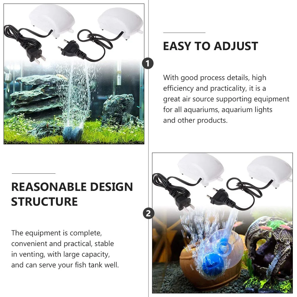 

1Set Fish Tank Oxygen Pump Single Hole Air Aerator Pump Eu Plug Aquarium Circulation Portable Oxygen Aerator Fish Tank