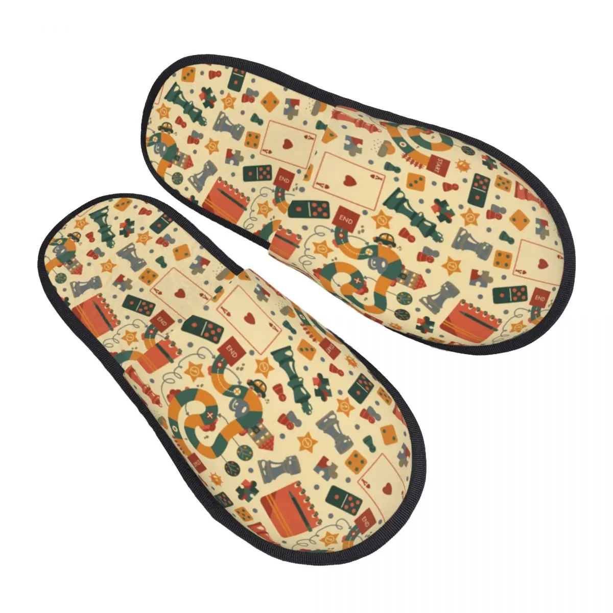 

Модные гостевые тапочки для настольной игры на заказ для спа-женщин, шахматные домашние тапочки