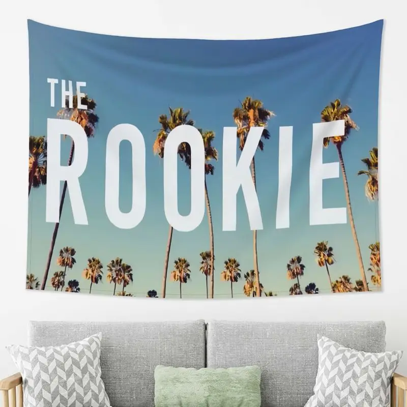 VIKAMA Rookie Old Police Theme Tapestry Ins Wind Palm Tree Background Wallpaper Living Room Decoration Room Decoration