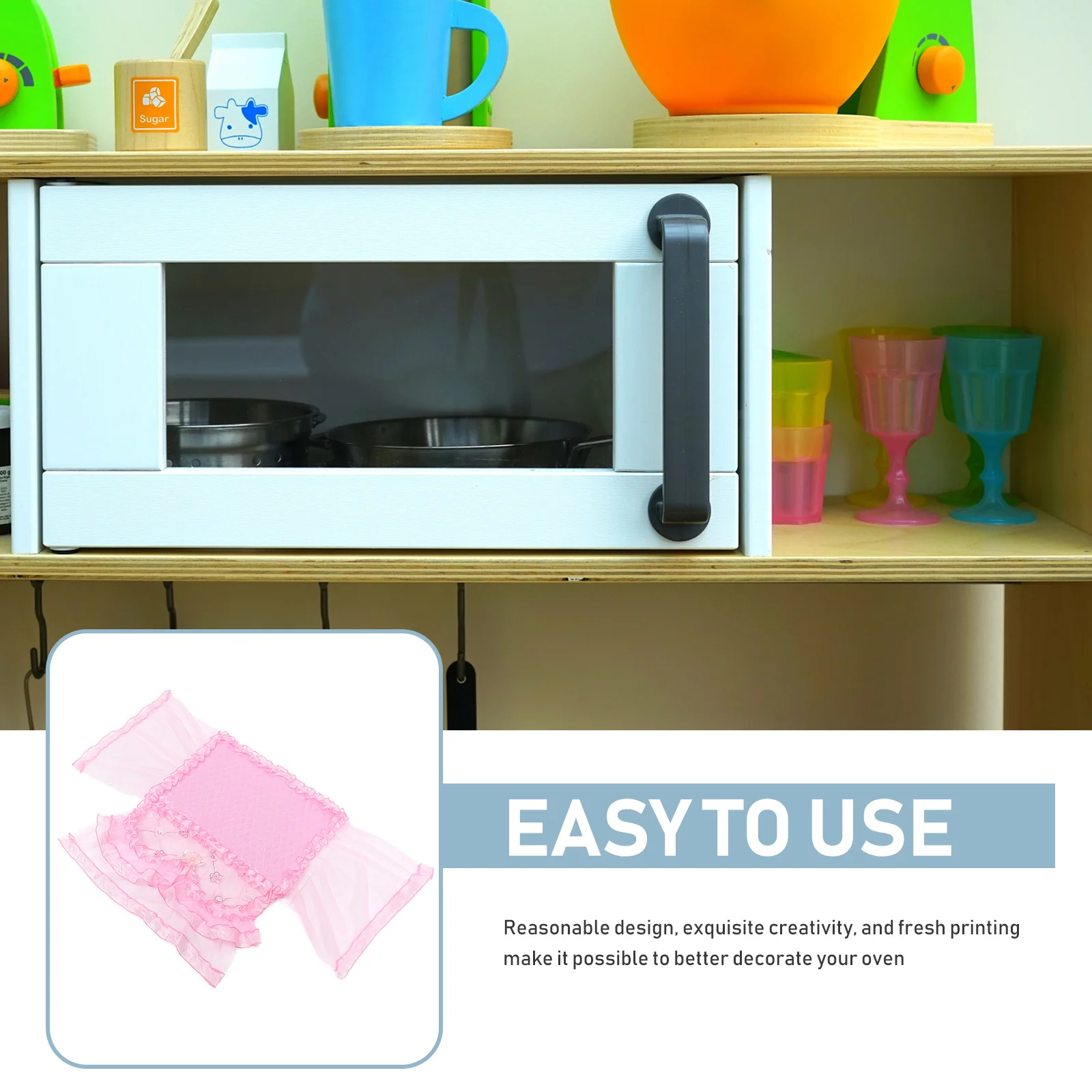 

1Pcs Protective Cover for Microwave Oven Dust-Proof Polyester Kitchen Appliance Shield Fine Workmanship Fresh Print