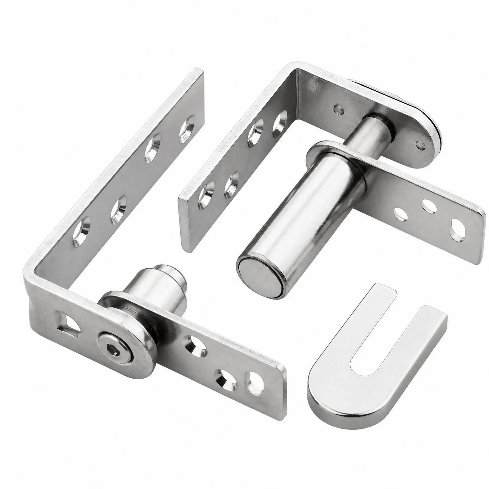 Self Closing Hinge for Door 304 Stainless Steel Commercial Grade Automatic Return with Cover Plate and Screws for Swing Door
