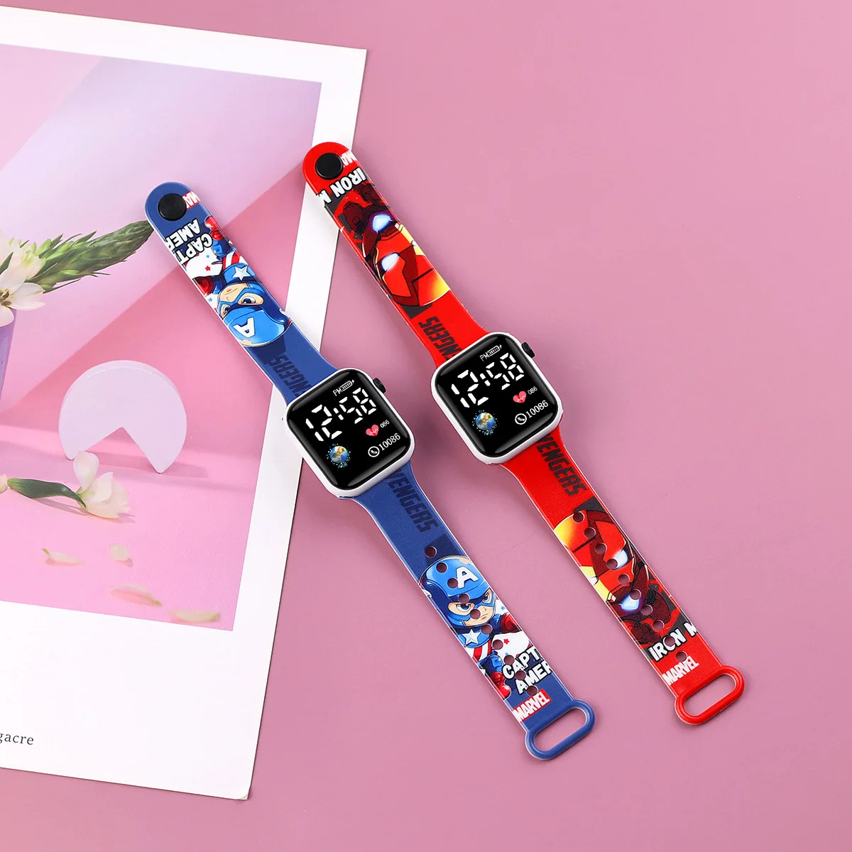 موضة الكرتون سبايدرمان الأطفال الساعات الفتيات Reloj Inteligente Para Niños Niña Reloj ساعة رقمية النساء Relógio Infantil ﻿