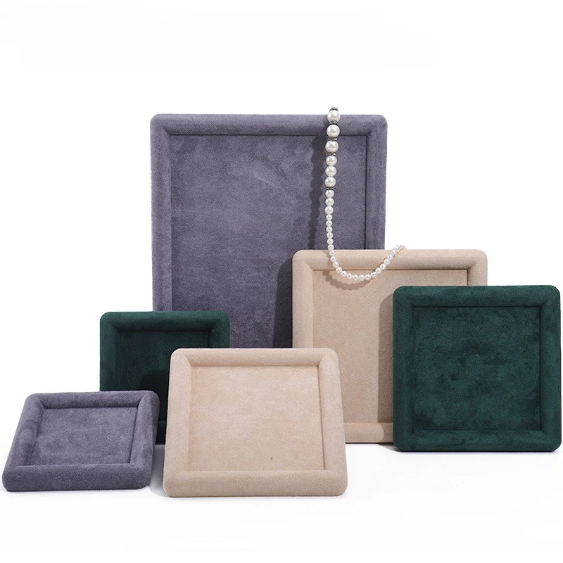 

Suede Jewelry Look Case Jewelry Storage Tray Jewelry Display Ring Pendant Bracelet Necklace Gold Pallet