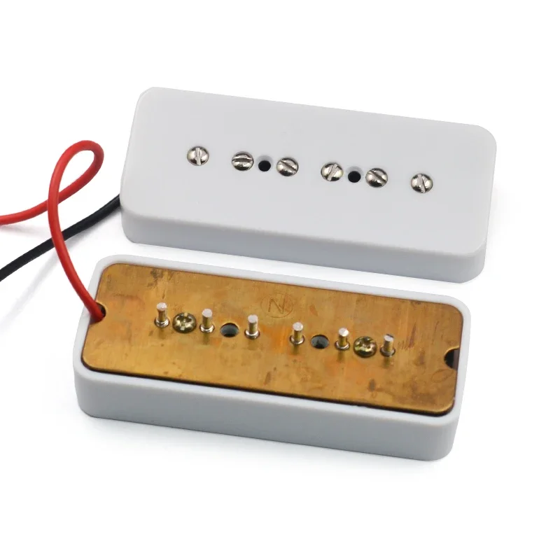 

Single Coil Soap Bar Pickups For P-90 P90 Guitar White/Ivory/Silver