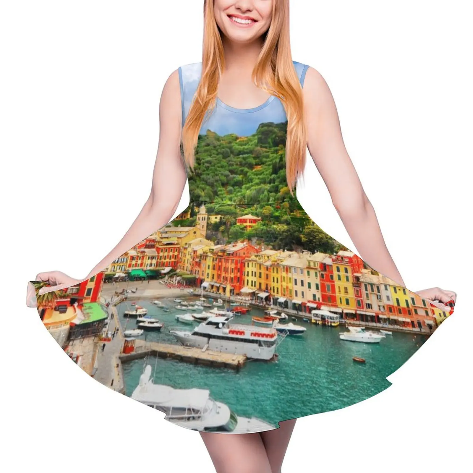 

Portofino,Italy Sleeveless Dress women party dresses beach dress Dresses gala