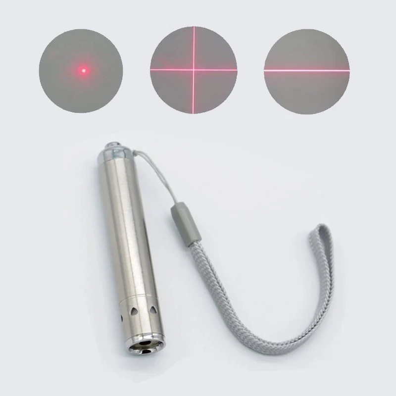 Handheld Mini 650nm 10mW Dot/Line/Cross Red Laser Module Focus Light Positioning