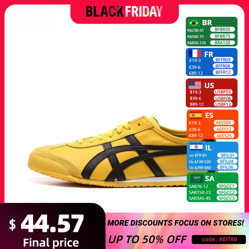 Asics Onitsuka Tiger men and women Mexico 66 Slip-on Men and Women Running Shoes Lightweight and breathable sneaker