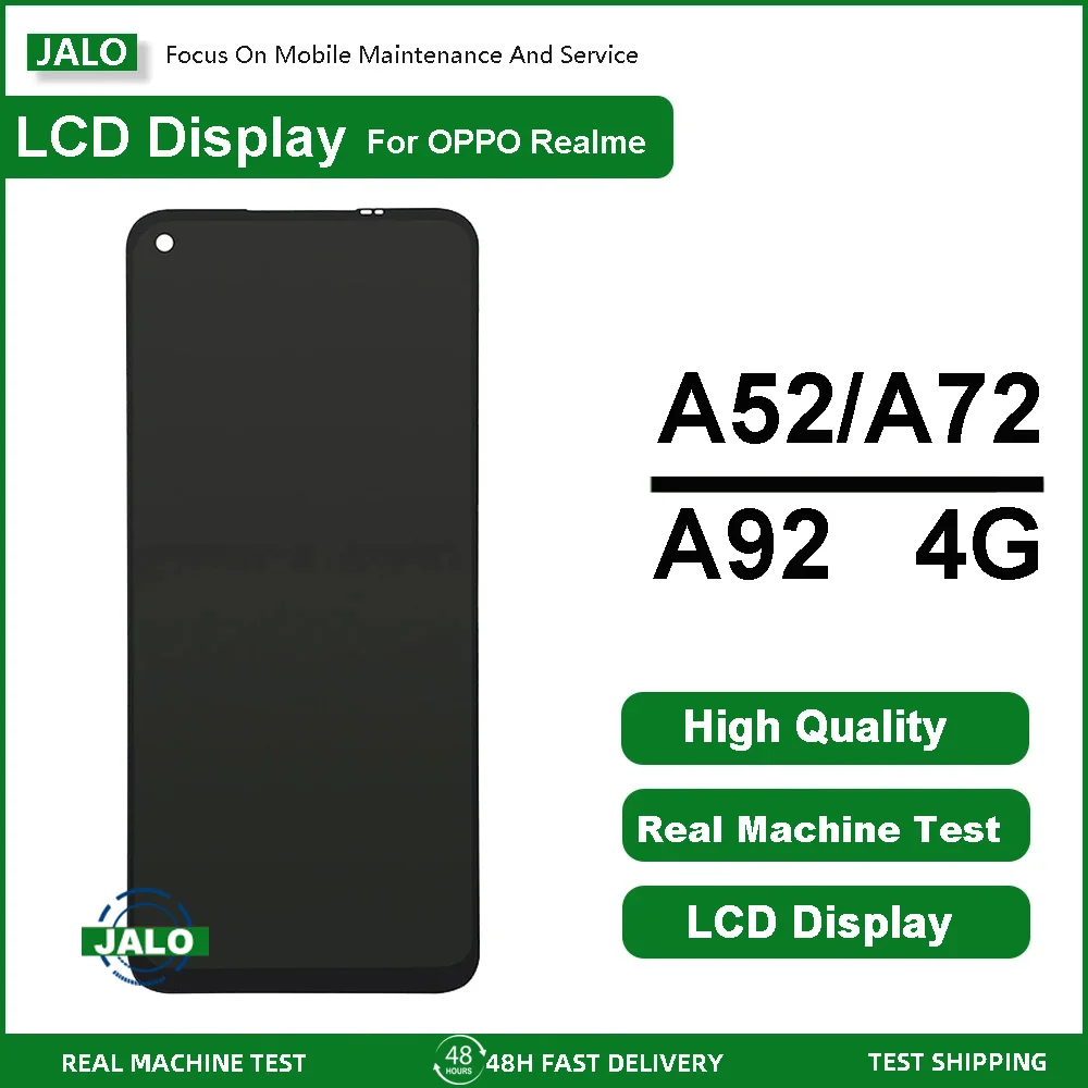 JALO Screen Assembly for OPPO A72 A52 A92 A73 Realme V5 Q2 Display LCD Display Touch Screen LCD Panel Replacement