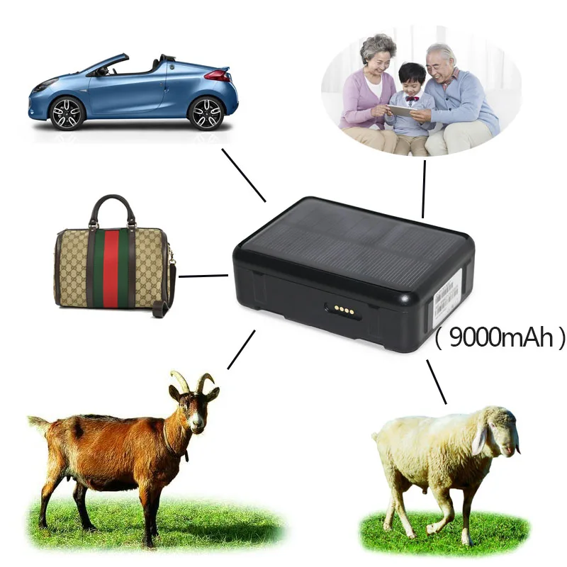 

4G Car GPS Tracker Animal Sheep Cow Cattle 9000mAh Solar Waterproof RealTime Tracking Voice Monitoring Anti-remove SOS Alarm