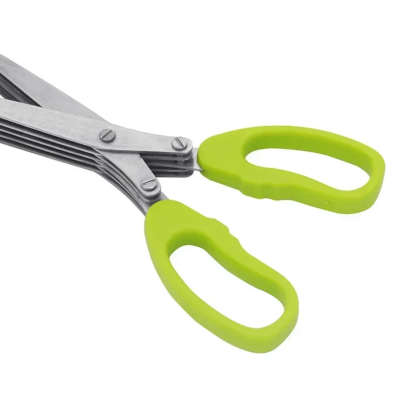 Stainless Steel Knife 5 Pieces Herb Scissors Multifunctional Multi-Layer Onion Cutter Kitchen Accessories Kitchen Scissors