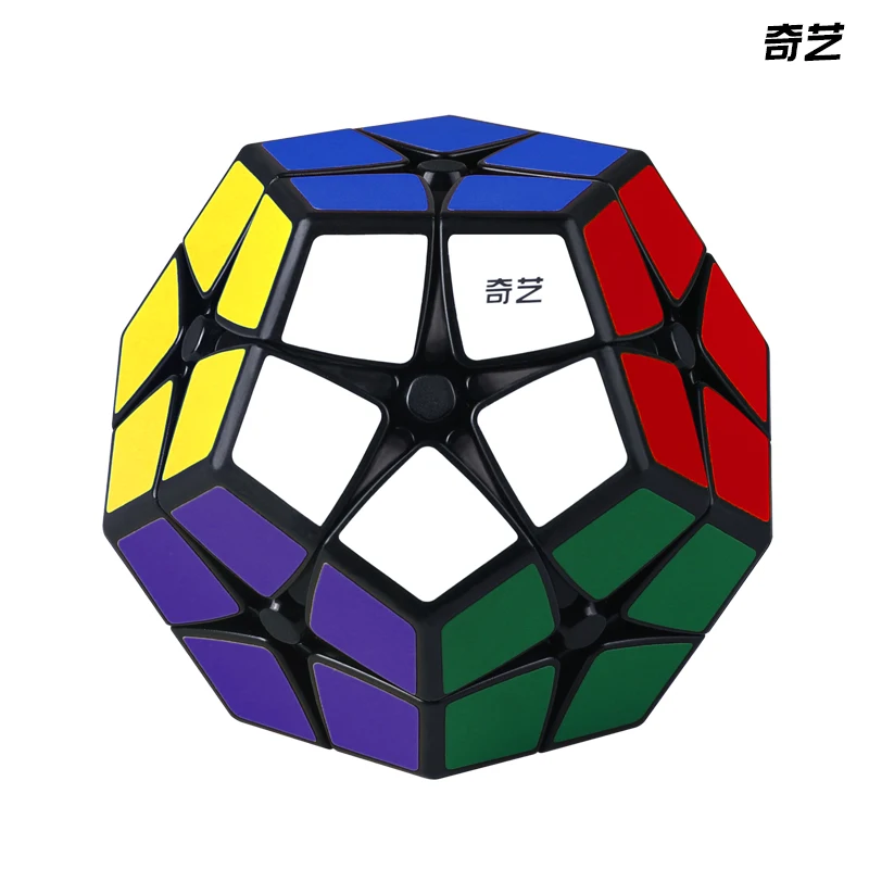 Qiyi 2x2 megaminx cubo mágico qy cubo de velocidade sem adesivos cubo mágico preto quebra-cabeça brinquedos presente das crianças cubo mágico