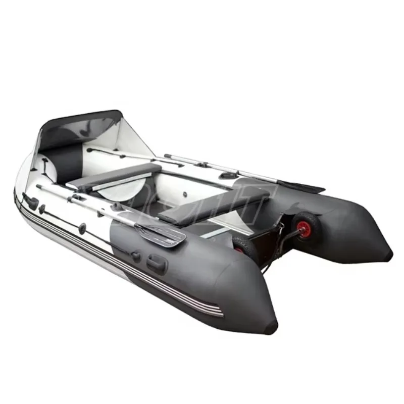 YTYIN Water Sport 12ft 360cm 5person Aluminum Floor Foldable Inflatable Rowing Boats