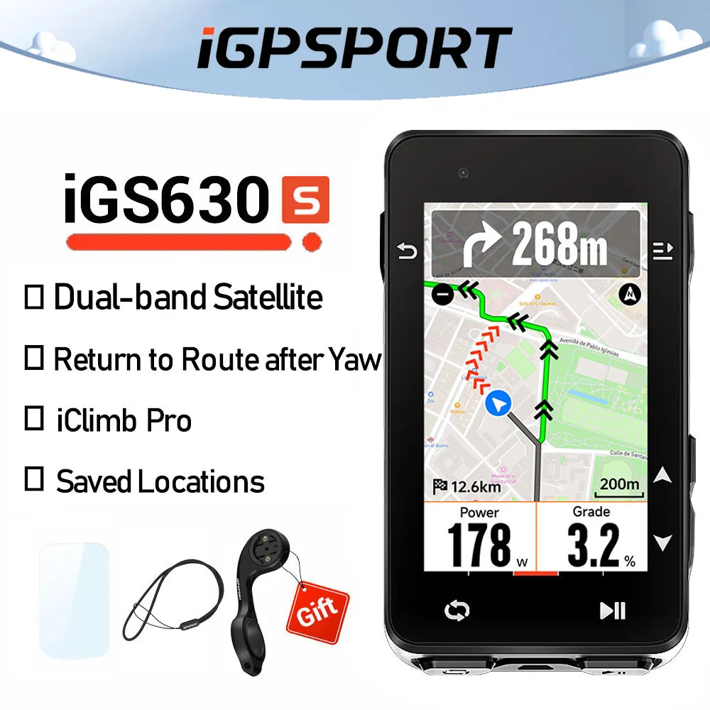 

iGPSPORT iGS630S Bike Computer Dual-band GNSS GPS Cycling Wireless Speedometer Smart Climb Planning Bicycle Odometer