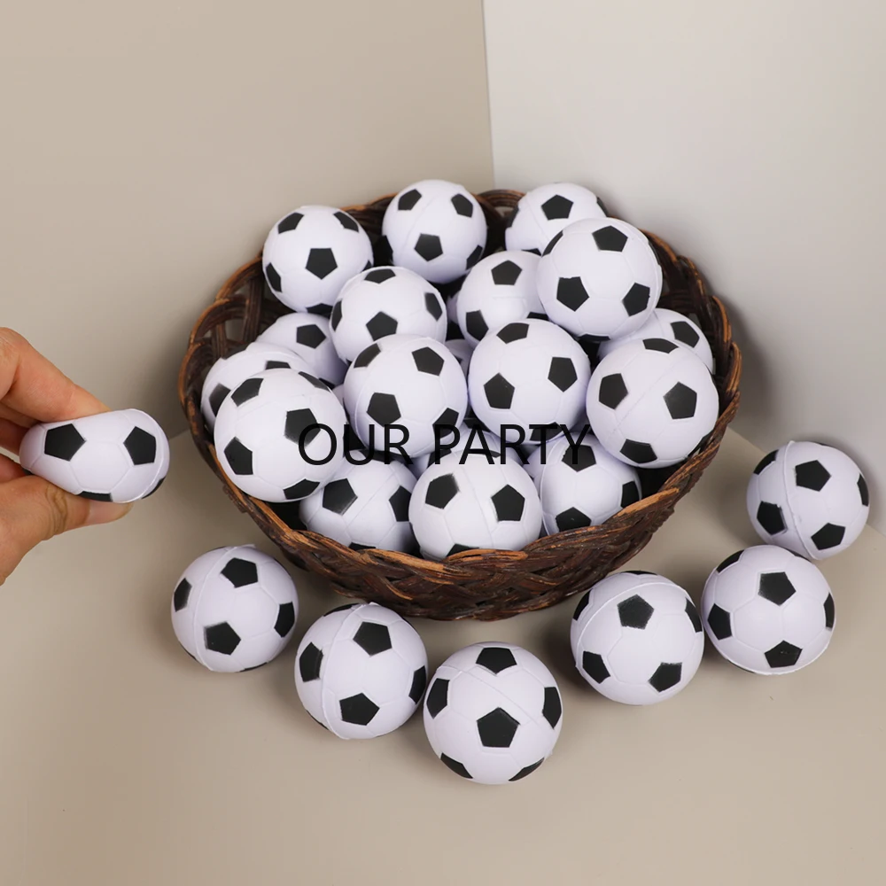 8Pcs Sports Football Theme 4CM Jumping Bouncy Balls Toys for Kids Boys Soccer Birthday Party Favors Baby Shower Pinata Fillers