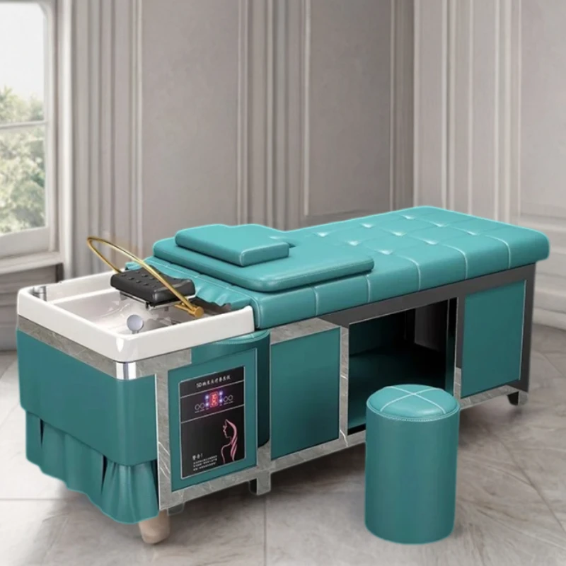 

Massage Hair Shampoo Chair Water Circulation Washing Bed Products Hairdressing Head Spa Complet Avec Lit Commercial Furniture