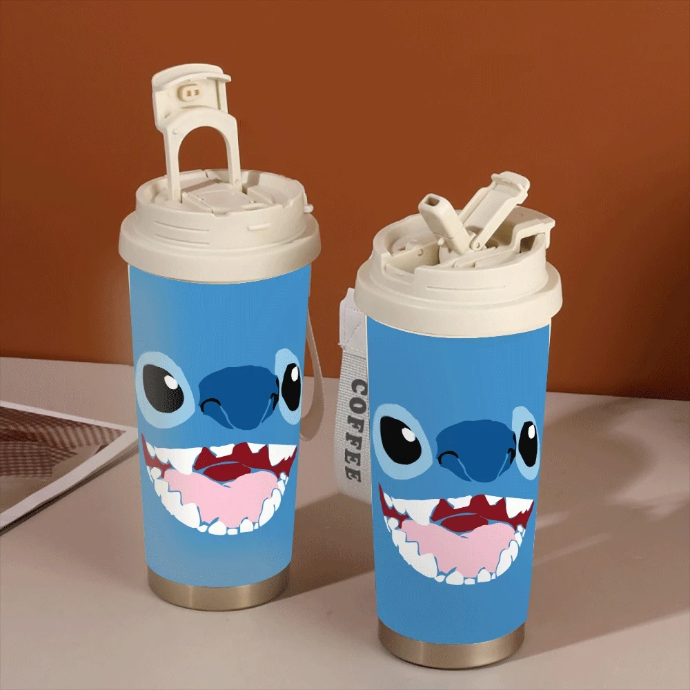 

Stitch Angel Drinking Cup Bottle 304 Stainless Portable Hildren Adults Portable Student Water Cup Stitch Series Anime Car