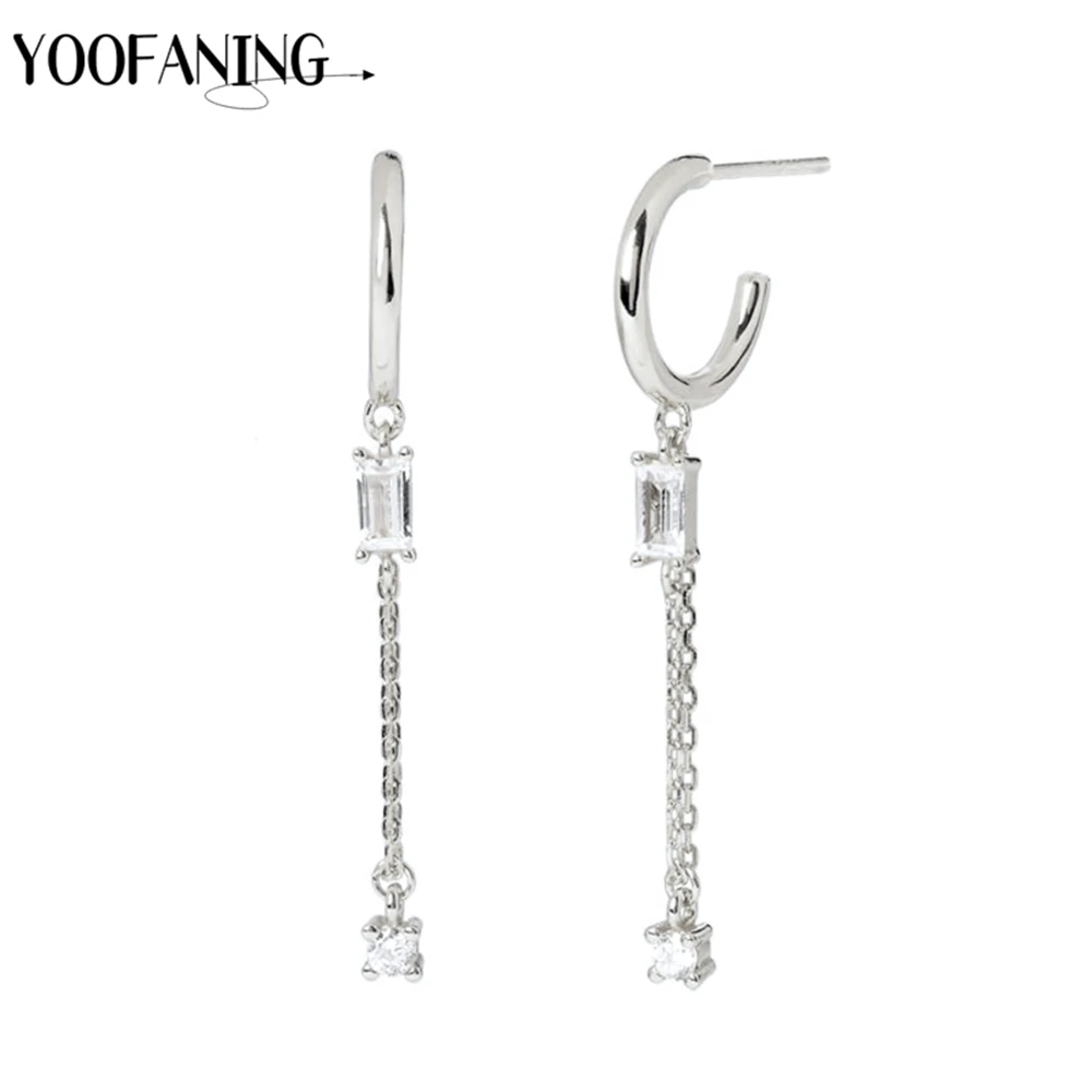 925 Sterling Silver Ear Needle High-end Silver Circular Earring Silver Tassel Series Women\'s Earrings Jewelry Party Luxury Gifts