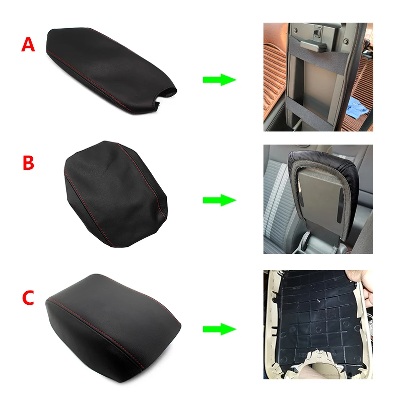 

Для VW Golf 6 MK6 2010 2011 2012 2013 кожаные автомобильные аксессуары из микрофибры, внутренний центральный подлокотник, чехол с 1 белой/красной линией