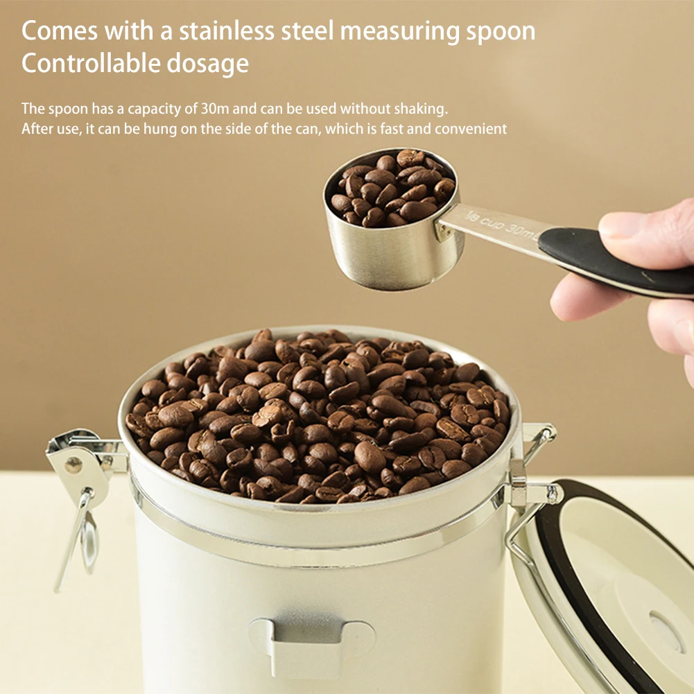 Coffee Bean Storage Container Stainless Steel Coffee Bean Canister For Beans