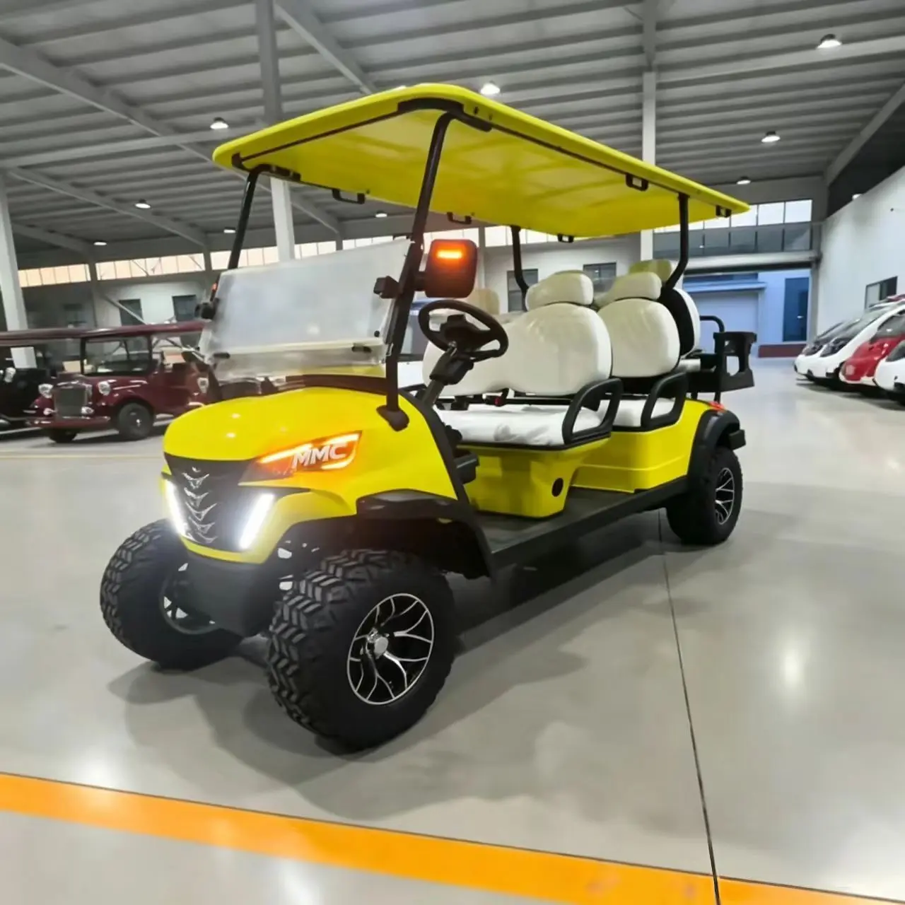 Upgraded Off-Road Lifted 48V/72V Golf Cart 4WD 2 4 6 8 Seater 4000W/7500W All Terrain Golf Buggy Rechargeable Lithium Battery