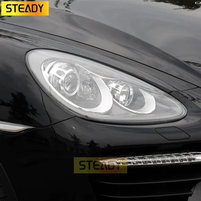 

2 Pcs Car Front Light Transparent TPU Headlight Protective Film For Porsche 911 718 Cayenne Panamera Macan Taycan Accessories