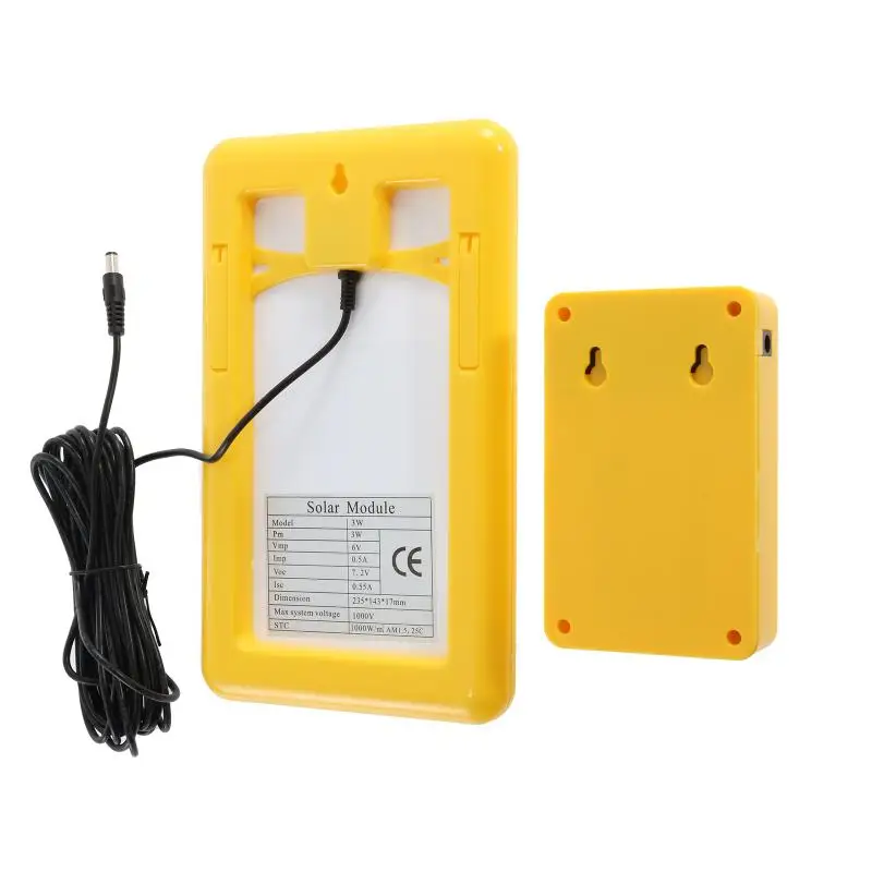 3W Solar Panel Emergency Light Kit, Solar Generator 4 Heads USB Charger Cable with 2 LED Light Bulb for Outdoor Camping image 4