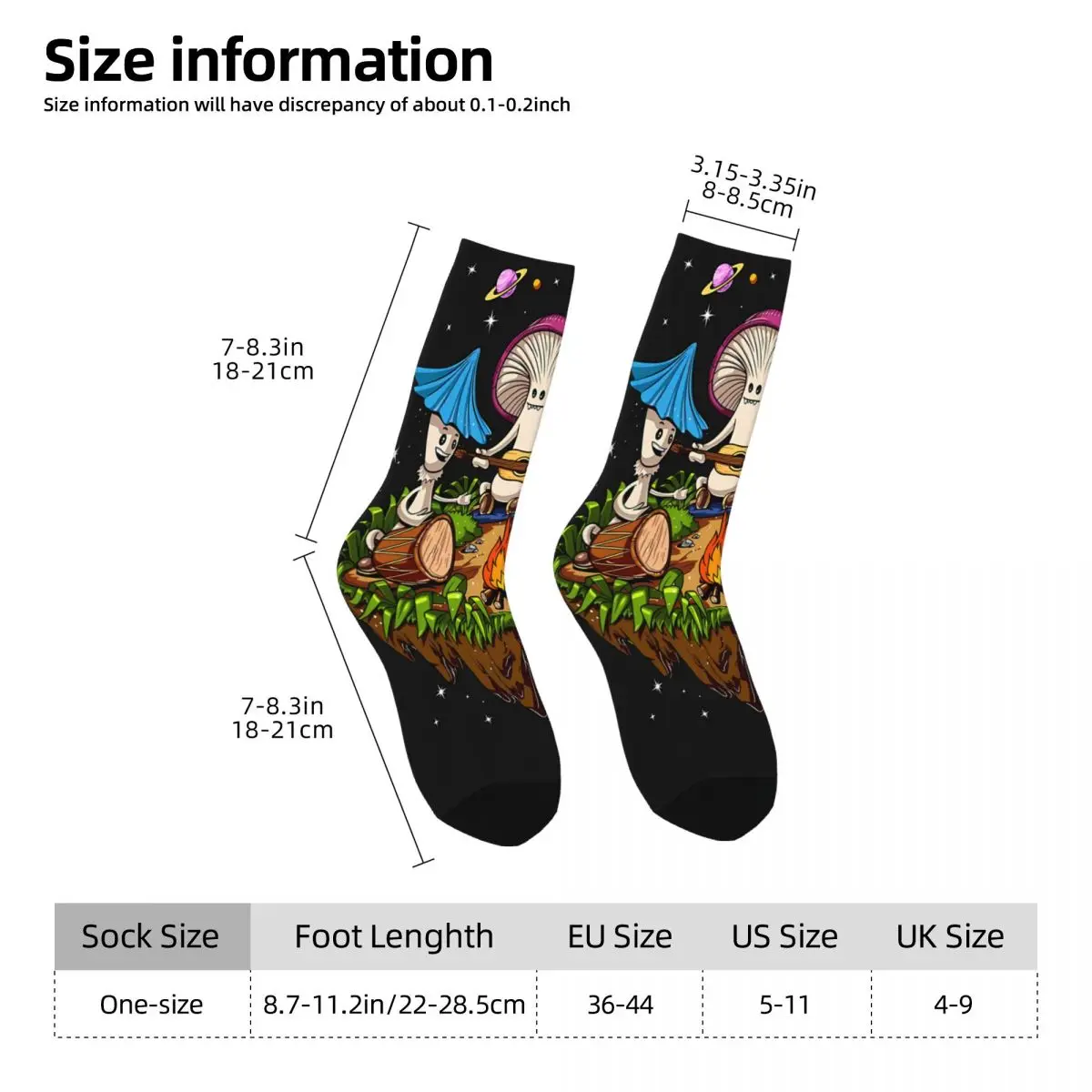 Miracle Mushroom Sock Printed Man Polyester