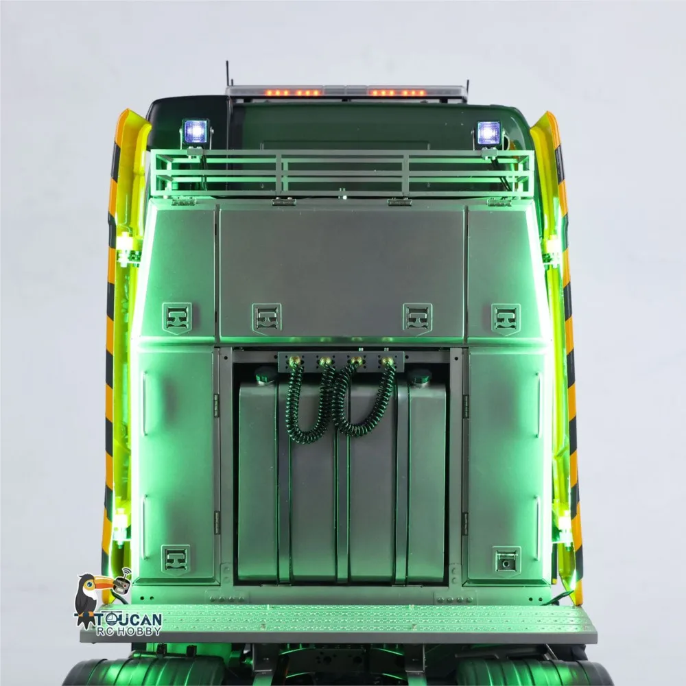 Unitru 02 1/14 FH16 Radiografisch Bestuurbare Trekker 10x10 Metalen Chassis RTR RC Truck Model ST8 Radio Rook Licht 3 Versnellingen Voertuig