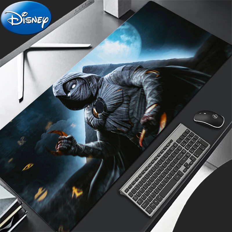 Черно-белый коврик для мыши, игровые аксессуары для ноутбука, коврик для клавиатуры, офисный ПК, коврик для мыши Moon K-knight Gamer, расширенный коврик для настольного компьютера