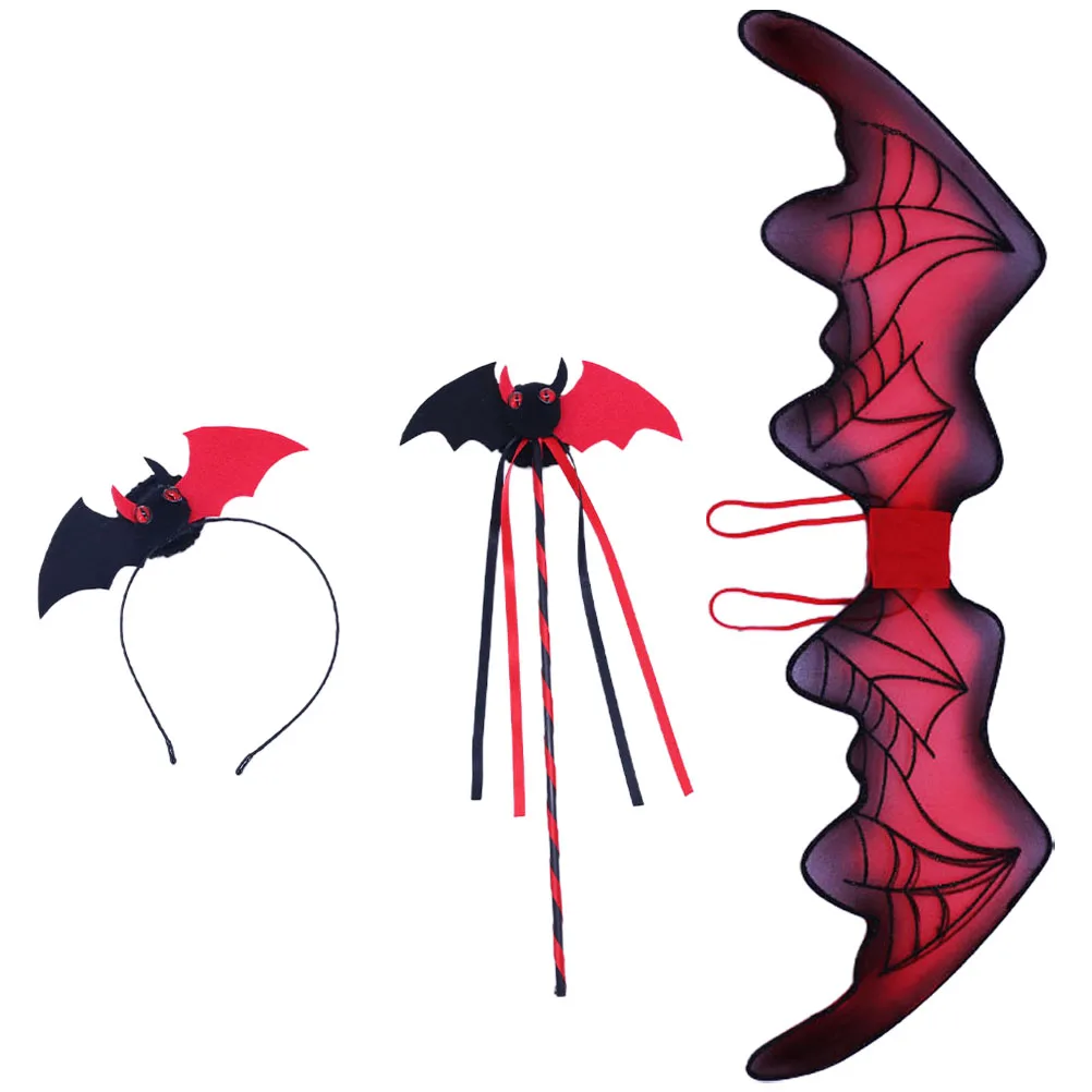 

1 set 1 Set Halloween Bat Wings Costume Accessories Gothic Headband Wand Party Cosplay Decor Halloween Supplies