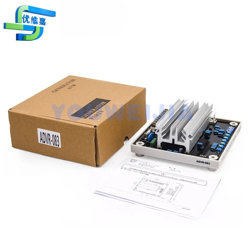 ADVR-083 AVR KUTAI 8 Amp Automatic Voltage Regulator PMG Brushless Generator Hybrid Analog Digital Sensing AVR for Self-excited