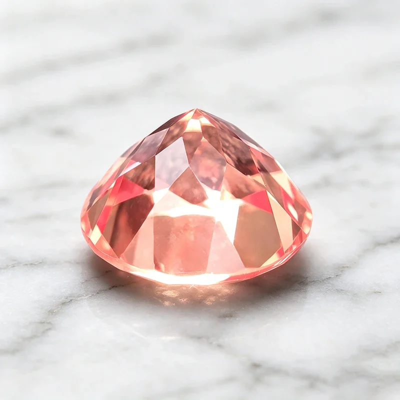 Top Lab Grown Sapphire Sunset Orange Round Cut Charms Gemstone for Advanced Jewelry Rings Earrings Making Selectable Certificate