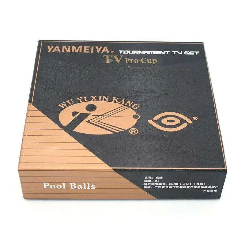 

Superior Quality YANMEIYA TV-PRO Black Box Billiard Pool Balls 2- 1/4" Box of 16 PCS