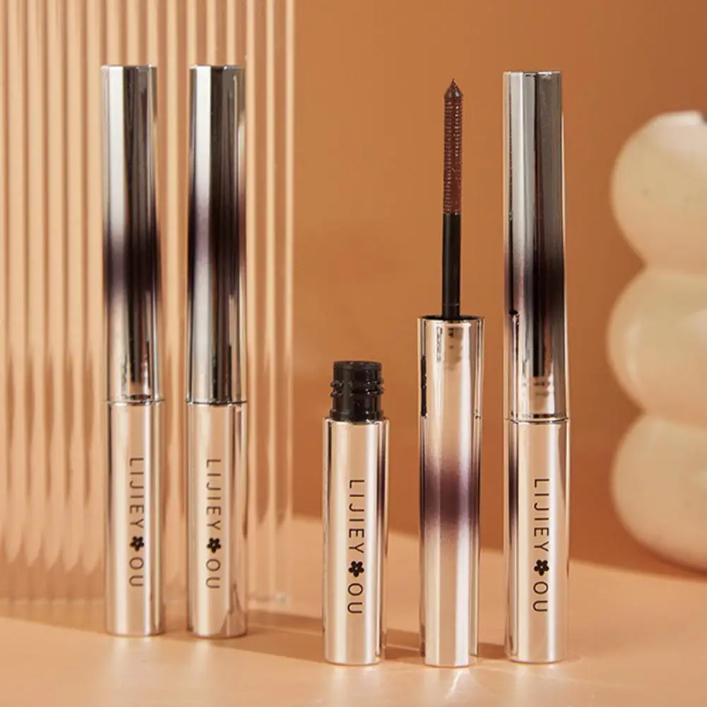 3D Curling Lash Mascara Non-Smudge Long Lasting Natural Lengthening Bristleless Mascara Quick Drying Waterproof Liquid Mascara