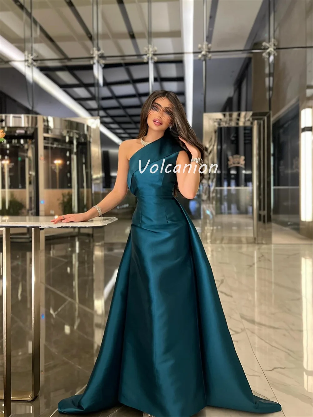 Personalizado estilo moderno requintado charmeuse drapeado ruched vestido de baile de um ombro vestidos longos sob medida vestidos de ocasião combinando