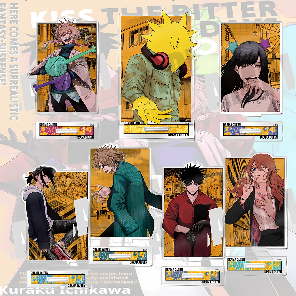 Anime Drama Queen 15cm Large Acrylic Stand, Fashion Easter Present for Friends and Daily Room Decoration keychain