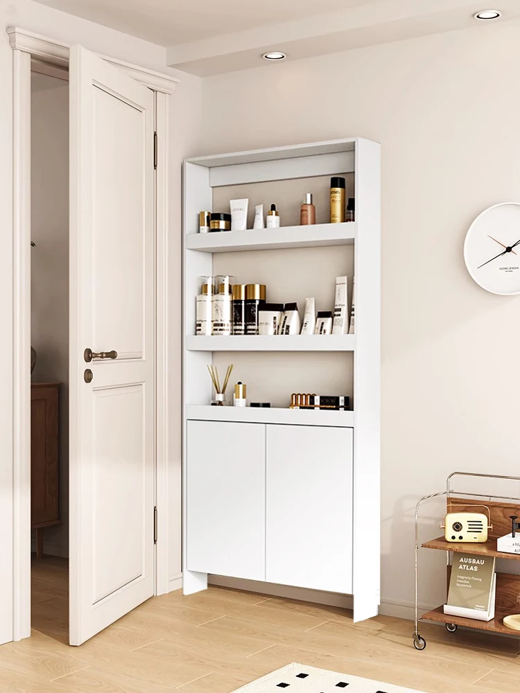 

Ultra-thin door shelf storage, narrow cabinet, thin cabinet, bedroom space utilization, multi-layer storage rack, wall-mounted b