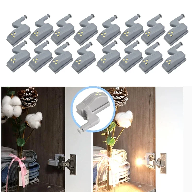 

Universal Hinge Light LED Sensor Cabinet Light Cupboard Inner Hinges Lamp Home Kitchen Bedroom Wardrobe Night Light