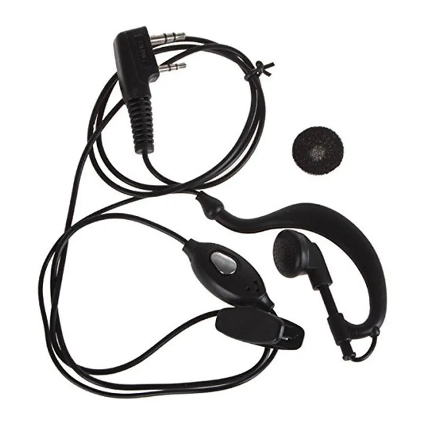 2 Pin PTT Earpiece Earphone Interphones Mic For Baofeng UV-5R Plus BF-888s Two Way Radio K Type