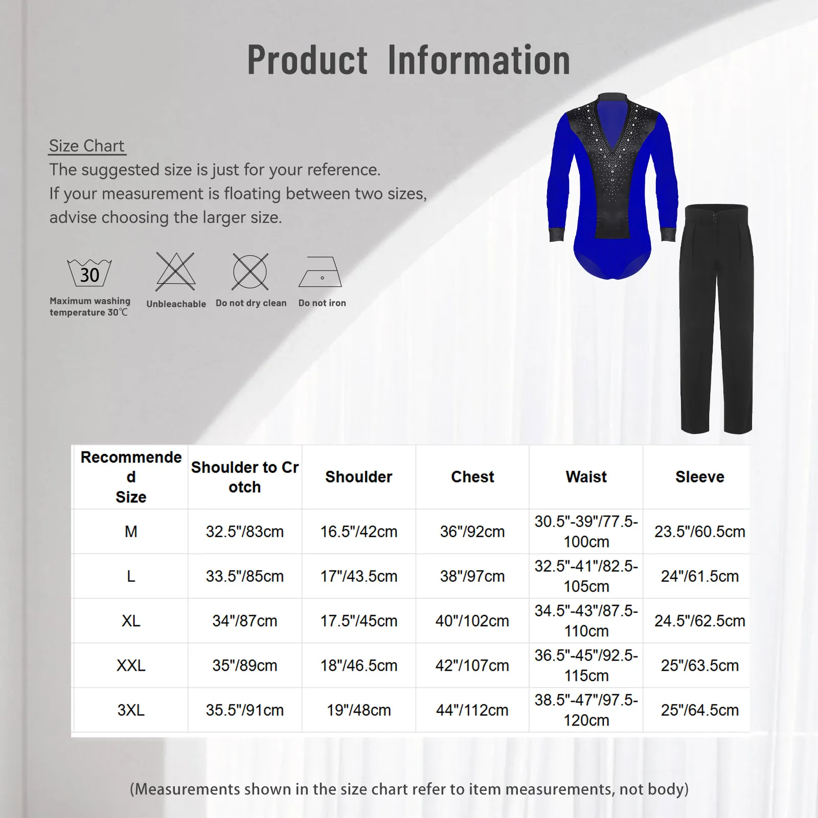 Mens Latin Ballet Dance Leotard Sets Gymnastics Outfits with High Waist Trousers for Ballroom Performance and Practice Workout